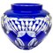 Vase en Cristal Bleu Cobalt de Val Saint Lambert, 1950s 1