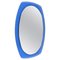 Mid-Century Wall Mirror in Blue Glass attributed to Veca, Italy, 1970s, Image 1