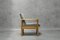 Vintage Dusty Armchair in Wood & Fabric, Image 3