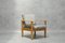 Vintage Dusty Sessel aus Holz & Stoff 1