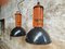 French Industrial Enamel Hanging Lamps, Set of 2, Image 10