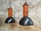 French Industrial Enamel Hanging Lamps, Set of 2 14