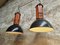 French Industrial Enamel Hanging Lamps, Set of 2 9