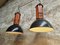 French Industrial Enamel Hanging Lamps, Set of 2, Image 9