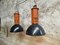 French Industrial Enamel Hanging Lamps, Set of 2, Image 13