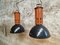 French Industrial Enamel Hanging Lamps, Set of 2 5