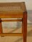 Vintage Hocker aus Holz & Rattan, 1940er 7