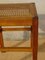 Vintage Wooden and Rattan Stool, 1940s, Image 7