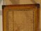 Vintage Wooden and Rattan Stool, 1940s, Image 8