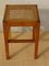 Vintage Wooden and Rattan Stool, 1940s, Image 5