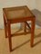 Vintage Hocker aus Holz & Rattan, 1940er 2