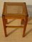 Vintage Wooden and Rattan Stool, 1940s, Image 4