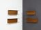 Walnut Wall Shelves by Walter Wirz, Set of 2 1