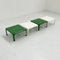 Green & White Demetrio 45 Side Table by Vico Magistretti for Artemide, 1970s, Set of 4 1