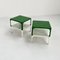 Green & White Demetrio 45 Side Table by Vico Magistretti for Artemide, 1970s, Set of 4, Image 2