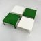 Green & White Demetrio 45 Side Table by Vico Magistretti for Artemide, 1970s, Set of 4, Image 4