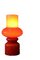 Lampe de Bureau Orange-Rouge de Lindshammars Glasbruk, 1960s 3
