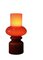 Lampe de Bureau Orange-Rouge de Lindshammars Glasbruk, 1960s 5