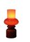 Table Lamp in Orange-Red from Lindshammars Glasbruk, 1960s, Image 5