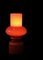 Lampe de Bureau Orange-Rouge de Lindshammars Glasbruk, 1960s 2