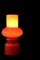 Lampe de Bureau Orange-Rouge de Lindshammars Glasbruk, 1960s 4