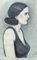 Jules Gaillepand, Ritratto di Melle Bachelard, 1932, Pastello su carta, con cornice, Immagine 1