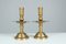 Late 19th Century Brass & Gilded Candleholders, Set of 2 3