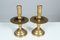 Late 19th Century Brass & Gilded Candleholders, Set of 2 1
