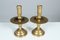 Late 19th Century Brass & Gilded Candleholders, Set of 2, Image 1