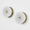 Opaline Glass and Brass Wall Lights from Stilnovo, 1950s, Set of 2, Image 1