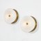 Opaline Glass and Brass Wall Lights from Stilnovo, 1950s, Set of 2 2