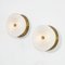 Opaline Glass and Brass Wall Lights from Stilnovo, 1950s, Set of 2, Image 2