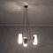 Glass, Brass and Metal 3-Light Ceiling Lamp from Stilux Milano, 1950s, Image 2