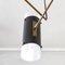 Glass, Brass and Metal 3-Light Ceiling Lamp from Stilux Milano, 1950s, Image 3