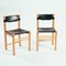 Vintage Italian Leather and Beech Stick Chair by Ibisco, 1970s, Set of 2, Image 12