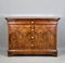 Antique French Louis Philippe Burr Walnut Commode 1