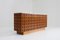 Brutalistisches italienisches Sideboard aus Travertin und Holz 11