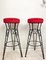 Mid-Century Brutalist Style Wrought Iron Bar Stools, 1960s, Set of 4, Image 8