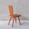 Mid-Century French Elm S28 Dining Chair by Pierre Chapo, 1972, Set of 3 4