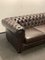Vintage Brown Leather Chesterfield Sofa 9
