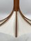 Teak and Linen Umbrella Pendant Lamp by Domus, 1970s 6