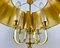 Vintage 4-Light Table Lamp in Gilt Brass, 1970s 7