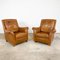 Vintage Cognac Leather Armchairs, Amsterdam, Set of 2 1