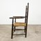 Antique Oak Wooden Farmhouse Armchair with Cane Seat Zutphen 4