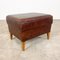 Vintage Sheep Leather Choco Ottoman 1