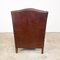 Vintage Sheep Leather Eemnes Wingback Armchair 3