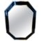 Chrome and Blue Lacquer Mirror, 1970s, Image 1