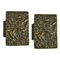 Bronze Push Pull Door Handles with Abstract Brutalist Relief, 1970s, Set of 2 1