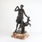 Bronzeskulptur der Göttin Diana mit Hirsch, 19. Jh., Frankreich 5