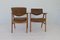 Mid-Century Danish Teak and Leather Desk Chair by Erik Kirkegaard for Høng Stolefabrik, 1960s, Set of 2 10